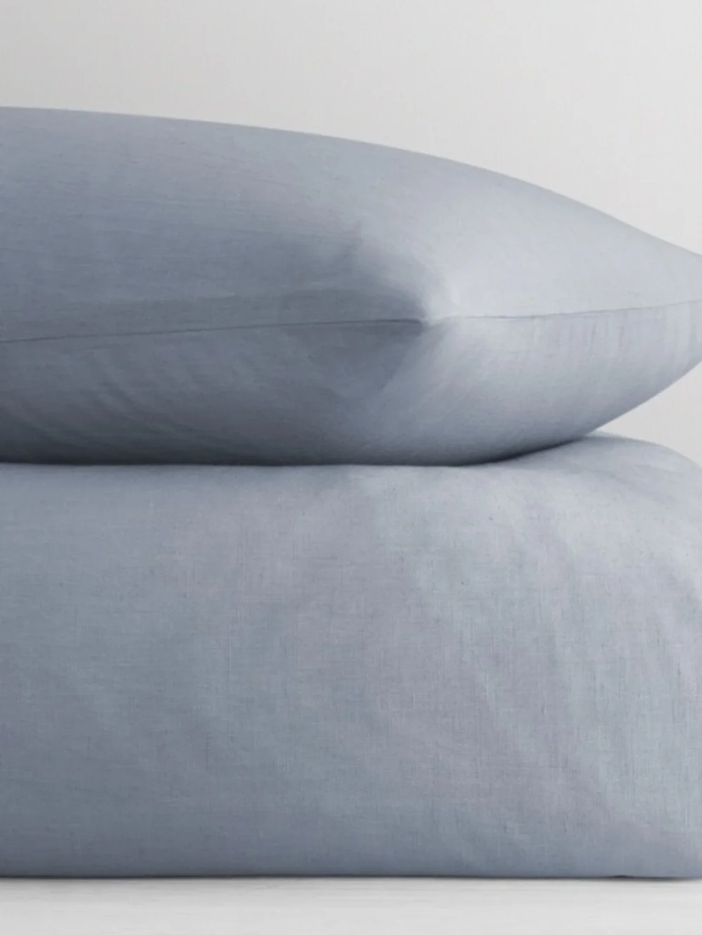NWT RH Teen Washed Linen Cotton Duvet Cover Full / Queen Ocean Blue Grey